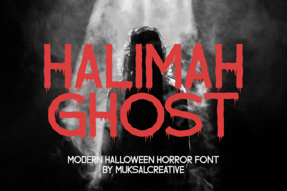 Halimah Ghost: A Fiery Display Typeface for Spooky Web Design