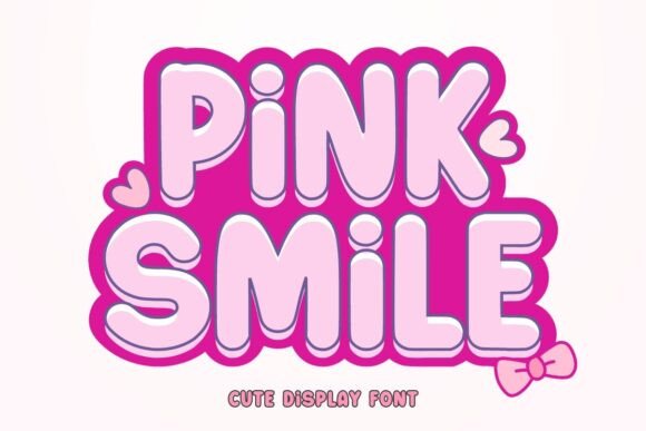 Pink Smile: The Bold Display Font for Handmade Crafts