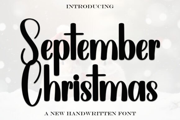 September Christmas: A Handwritten Display Font for Editorial Design